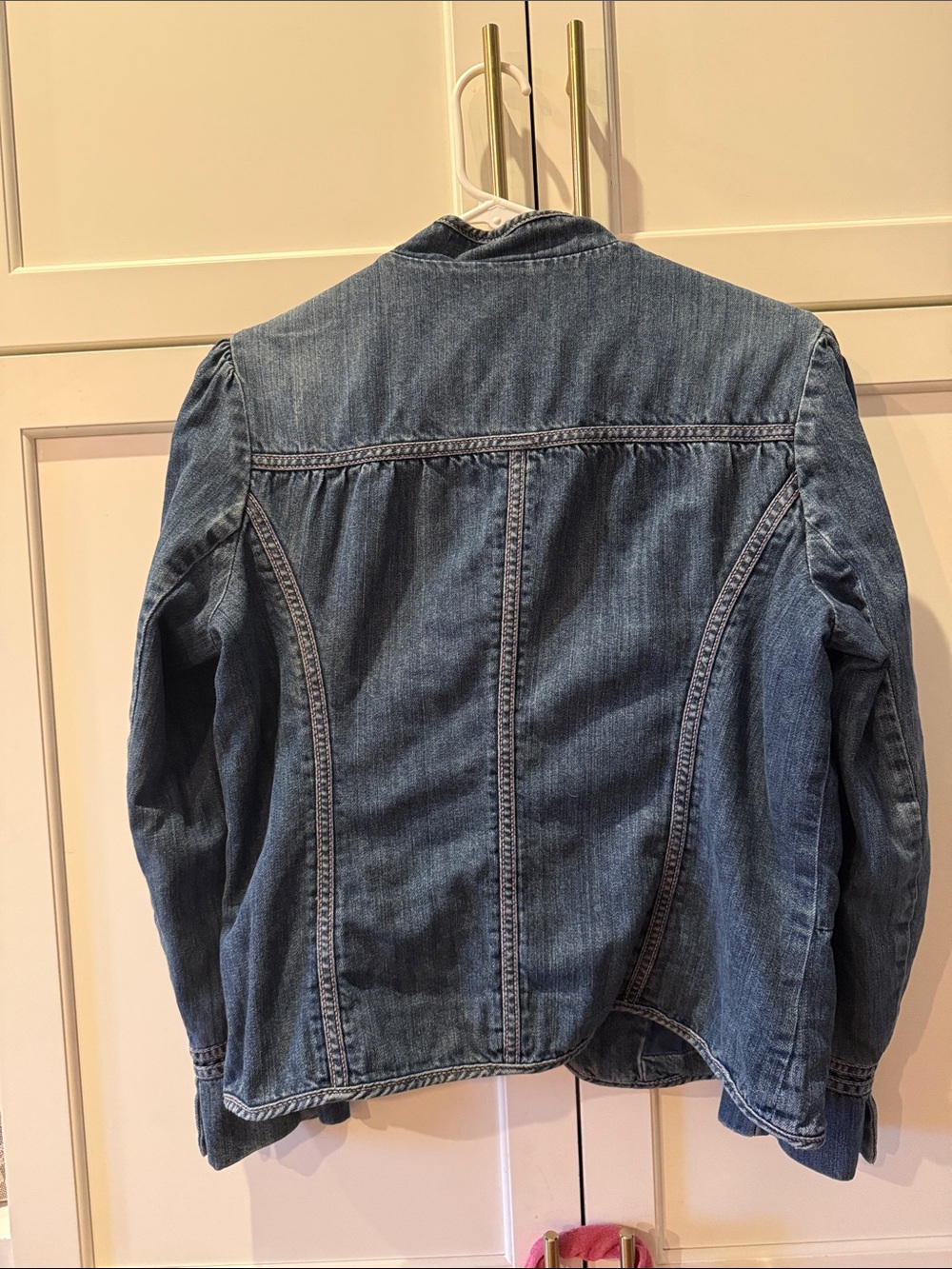 2005 GAP puff sleeve Denim Jacket with Braid Trim Y2K - Picture 7 of 8